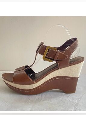 Vintage Naturalizer T-Strap Platform Sandals Size 12